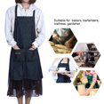 thumbnail image 4 of Denim Apron Baker Kitchen Restaurant Coffee Work Uniform with Front Large Pockets(Neck buckle), 4 of 5