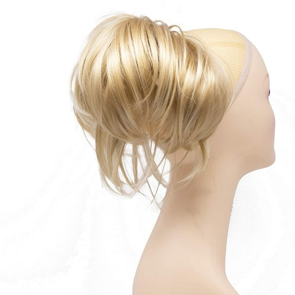 Onedor 12 inch Premium Synthetic Adjustable & Customizable Updo Style Ponytail Hair Extension with Clip on Claw Attachment (24H613)