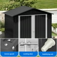 thumbnail image 3 of Dextrus 6x4ft Outdoor Storage Shed, Lockable and Weatherproof with Vents for Backyard, Dark Gray, 3 of 8