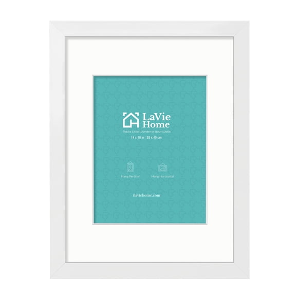 Marco de póster LaVie Home blanco de 14 x 18 cm para fotos de 12 x 16 cm