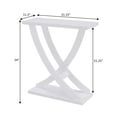 thumbnail image 5 of Convenience Concepts Newport Criss-Cross Console Table in White Wood Finish, 5 of 6