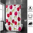 thumbnail image 4 of FREEAMG Bath Curtains Shower Curtain Cherry Berries Bathroom Waterproof Machine Washable Fabric Decor Shower Curtains for Bathroom, 72x72 inch, 4 of 6