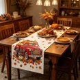 thumbnail image 5 of Maple Leaf Table Runner Fall Thanksgiving Dining Table Decor Water Resistant Washable Autumn Holiday Table Flag, 5 of 6