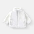 thumbnail image 2 of Hrsba Kids Unisex Jacket Unisex Solid Color Fleece Long Sleeved Zip Up Jacket with Pockets for 2 to 8 Years Old Boys and Girls, 2 of 5