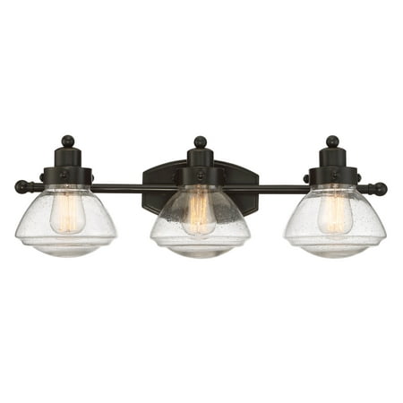 

Quoizel SCH8603PN Scholar 25 3-Light Bath Vanity in Palladian Bronze