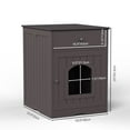 thumbnail image 2 of Cat Litter Box Enclosure, Wooden Pet House with Drawer, Indoor Furniture Side Table with Pet Crate, Cat Home Nightstand for Living Room Bedroom, Easy to Clean, Brown, 2 of 7