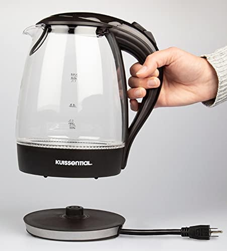 1L Electric Kettle Cordless Black 2150W Boil Dry Protection Auto Switch Off