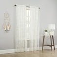 thumbnail image 4 of No. 918 Ariella 1-Piece Floral Lace Sheer Rod Pocket Curtain Panel, 58"x96", Ivory, 4 of 6