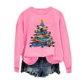 thumbnail image 3 of Womens Crewneck Christmas Sweatshirts Top Fashion Cute Xmas Tree Printed Shirts Pullover Winter Long Sleeve Sweaters Loose Plus Size Blouses Tops, 3 of 6