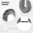 thumbnail image 3 of Travel Pillow, Portable Fillable Airplane Neck Pillow, Super Soft Plush, Travel Boppy, Adjustable U-Shaped Design, Gray, 3 of 5