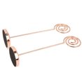 thumbnail image 3 of Desktop Card Holder, Metallic Texture Table Card Decor Steady Semicircle Convex Design  For Anniversary Party For Wedding Office Rose Gold,Gold, 3 of 8