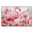 thumbnail image 2 of Flamingo Tropical Flowers Area Floor Mats Non-Slip Rugs Soft Doormat 31 x 20 inch Carpet for Living Dining Room Bedroom Decorative, 2 of 7