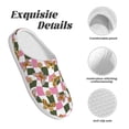 thumbnail image 5 of Daiia Abstract Pink Plaid Butterfly Print Women’s Fuzzy Slippers Memory Foam Lightweight House Shoes Cozy Loafer Flannel House Shoes-37/38, 5 of 7