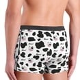 thumbnail image 4 of Men's Boxer Briefs, Cartoon Cute Cow Print Cow Head Soft Comfy Mens Underwear Boxer Briefs Breathable With Widen Waist, 4 of 7