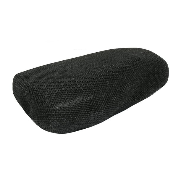 Motocicleta Asiento Funda Antideslizante 3D Malla Tejido Negro 86x51cm