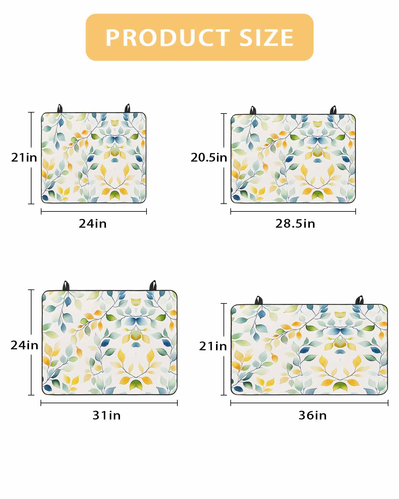 nqOlkjepod Large Induction Cooktop Protector Mat 24"x21", Spring Leaves Stove Top Covers for Electric Stove, Colorful Botanical Eucalyptus Vines Plants Stove Burner Cover Mats, Glass Top Stove Cover