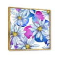 thumbnail image 3 of Daisies On Red and Blue Backgorund 36 in x 36 in Framed Painting Canvas Art Print, by Designart, 3 of 5