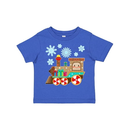 

Inktastic Merry Christmas Train with Presents and Snowflakes Gift Toddler Boy or Toddler Girl T-Shirt