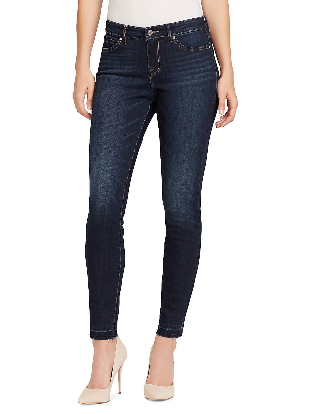 Sculpted High Rise Skinny Jeans - Walmart.com