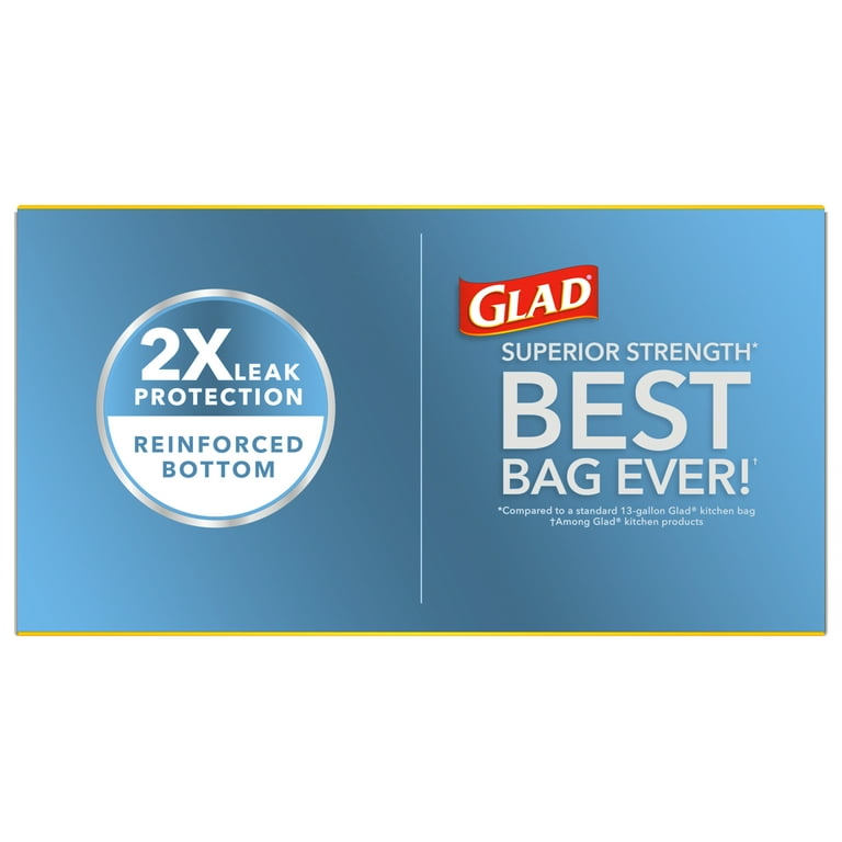 Glad ForceFlex Tall Kitchen Drawstring Trash Bags – 13 Gallon White Trash  Bag, Gain Original scent with Febreze Freshness – 110 Count
