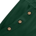 thumbnail image 2 of Capri Pants for Women Casual Tight High Waisted Drawstring Button Pocket Cropped Pants Olive Green, 2 of 9