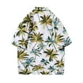 thumbnail image 3 of Mens Casual Slim Solid Color Button Lapel Short Sleeve Shirt, 3 of 3