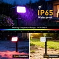 thumbnail image 2 of Flaow Solar Landscape Lights: 12-Pack IP65 Waterproof, RGB 7 Modes. Dusk-to-Dawn Color Changing Spotlights for Garden, Yard, Patio, Driveway., 2 of 7