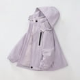 thumbnail image 4 of dazeni Girls Fashion Rain Jackets 2-in-1 Waterproof Coat Fleece Lined Hood Raincoat with Pockets Winter Warm Outwear for Kids, 4 of 9
