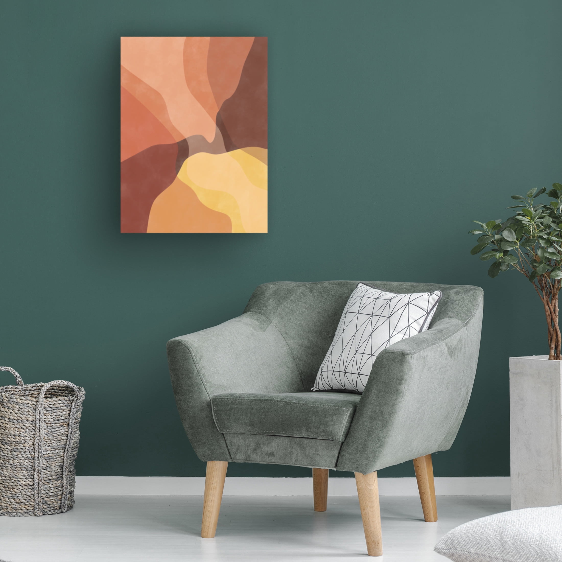 Trademark Fine Art Elena Ristova abstractyellow13 Canvas Wall Art