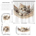 thumbnail image 3 of Fwttom Rideau de Douche Série Puss Très Vendu en Polyester Imperméable et Rideau de Douche Ensemble de 4 Pcs Séparateur de Rideau de Salle de Bain, 3 of 6