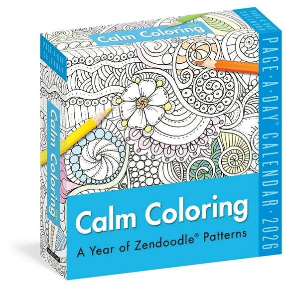Calm Coloring Page-A-Day(r) Calendar 2026: A Year of Zendoodle(r) Patterns, (Paperback)
