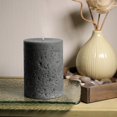 thumbnail image 3 of Hometrends 4" Dark Amber & Peony Scented Pillar Candle, 3 of 5
