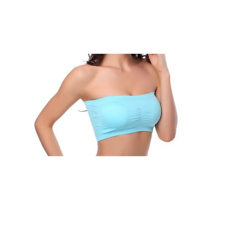 

Spring hue Women Ladies Strapless Seamless Padded Boob Bandeau Tube Tops Bra