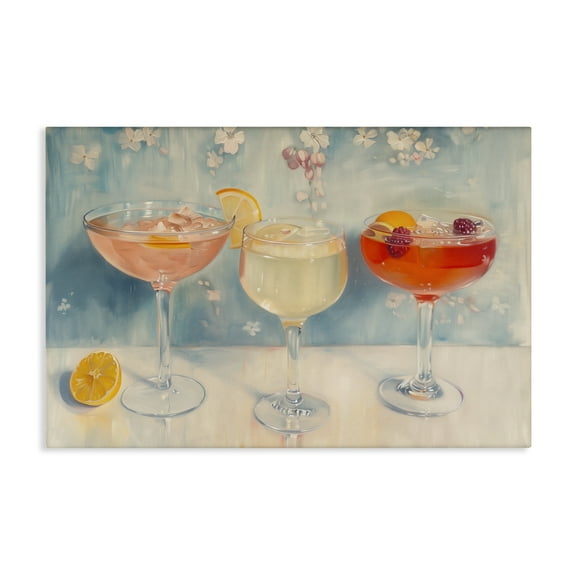 Stupell Industries Fun Fruity Cocktails Food & Beverage Painting Wrapped Canvas Art Print Wall Art, 24 x 16