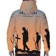 thumbnail image 7 of Wukai Anzac Day Print Men Hoodies Fleece Sweatshirts Long Sleeve Sweaters Pullover Fall Outfits Winter Clothes-Large, 7 of 7