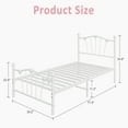 thumbnail image 4 of Yeshouse estructura de cama de plataforma metálica con cabecero y piecero, base resistente con listones metálicos, sin somier, fácil de montar, sin ruido y espacio de almacenamiento debajo de la cama, 4 of 9