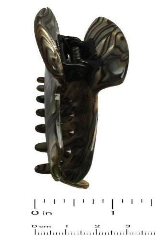 French Amie Chic Onyx Handmade Celluloid Medium Hair Claw Clip Clutcher