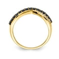 thumbnail image 2 of 14K Yellow Gold Ring Band Gemstone Sapphire Round Blue Diamond, Size 6, 2 of 3