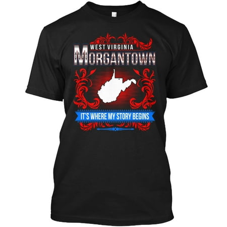 Morgantown It's Where My Story Begins Hanes Tagless Tee T-Shirt