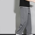 thumbnail image 4 of NOLDARES Sweatpants for Men Fleece Open Bottom Wide Leg Casual Baggy Pants Fashion Elastic Waisted Drawstring Workout Joggers with Pockets(Grey,XL), 4 of 5