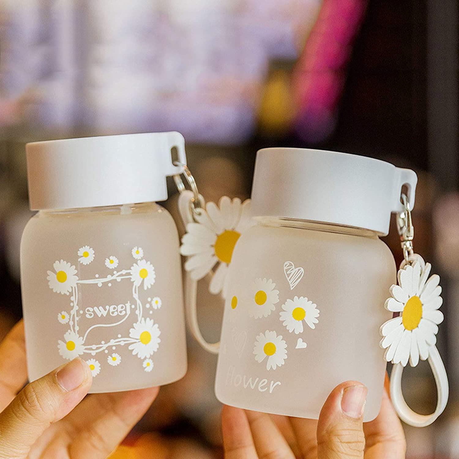 Bouteille D'eau Créative 450 Ml – Transparente – Portable – Avec Fonction Mémo