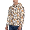thumbnail image 3 of Haiem Cartoon Cat 1 Patterned Men's Hoodie with Kangaroo Pocket - Ideal Pullover Sweatshirt for Daily Wear, Travel, and Home-4X-Large, 3 of 7