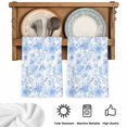 thumbnail image 6 of Watercolor Blue Floral Microfiber Kitchen Towel, Blue Ombre Botanical Summer Soft Absorbent Dish Towels, Quick Drying Washable Dishcloths for Kitchen Cleaning, Drying Dishes, 18x28 Inches, 6 of 9