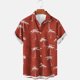 thumbnail image 4 of Camisetas de Lino para Hombres Vintage Bowling Manga Corta Cuello Cubano, Retro Playa Y Verano Hombre Manga Corta Botón Abajo Camisetas, 4 of 6