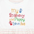 thumbnail image 4 of Inktastic Grammy and Pappy Love Me Girls Baby Dress, 4 of 5