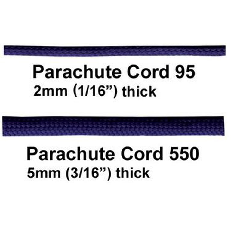 95 Cord - Burgundy - Type 1 Cord - 100 Feet on Plastic Winder - Bored  Paracord Brand 