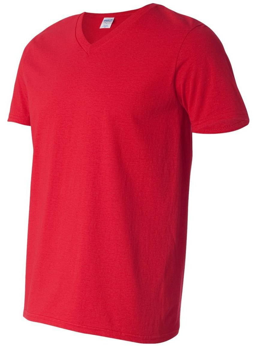 Gildan Adult Softstyle Cotton V-Neck T-Shirt, Red, Medium | Walmart Canada