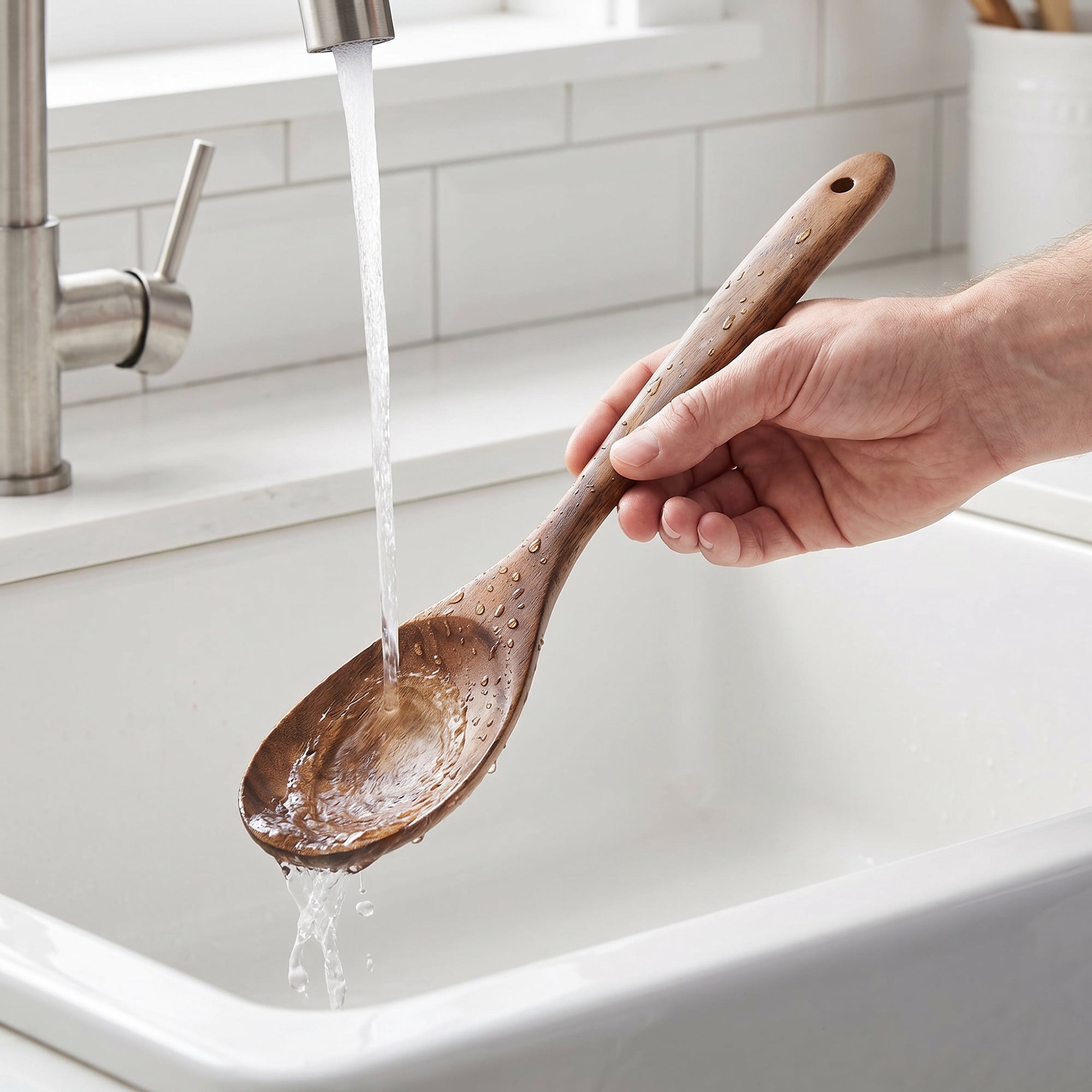 Unique Bargains 1Pcs Wood Scratch Proof for Non Stick Pans Heat Resistant Kitchen Spoon A