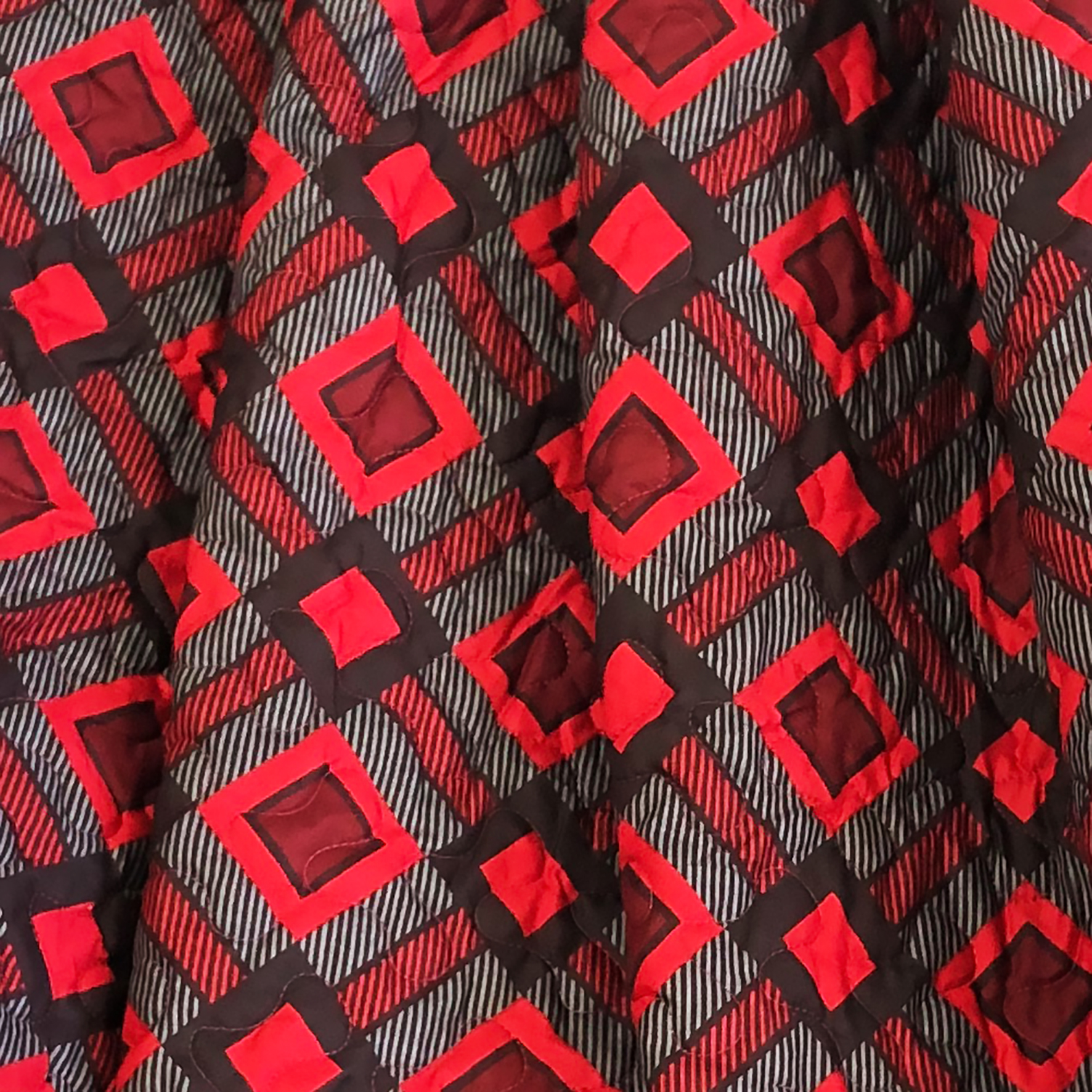 Cottage Plaid Quilted Sherpa Throw 50x60