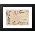 thumbnail image 2 of Félicien Rops 18x14 Black Modern Framed Museum Art Print Titled - An Anseremme Evening (1876), 2 of 5